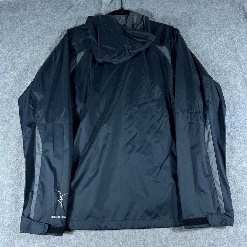 Columbia Dave Matthews Band 2013 Tour Jacket Men Medium Black Omni Shield Hooded